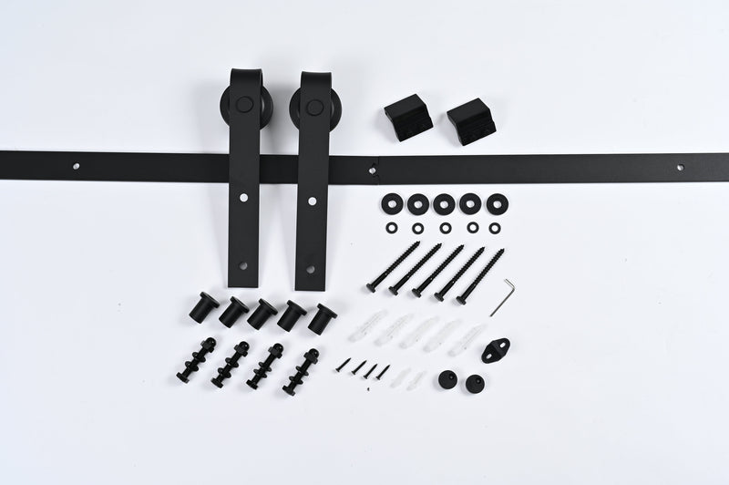12FT Wood Double Sliding Barn Door Hardware by HouseOfZazla