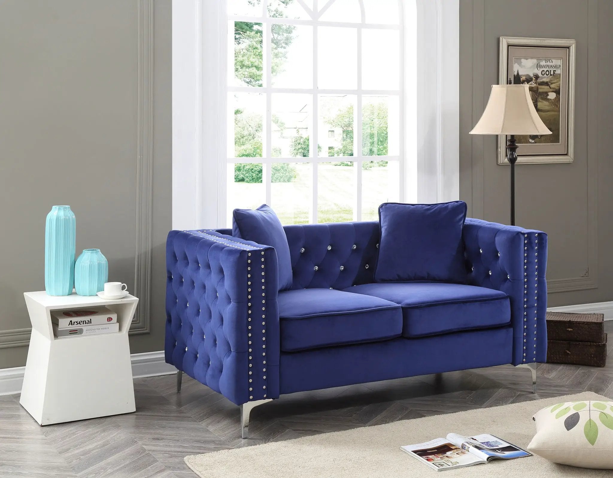 Elegant Track Arm Loveseat by Unique Piece Furniture