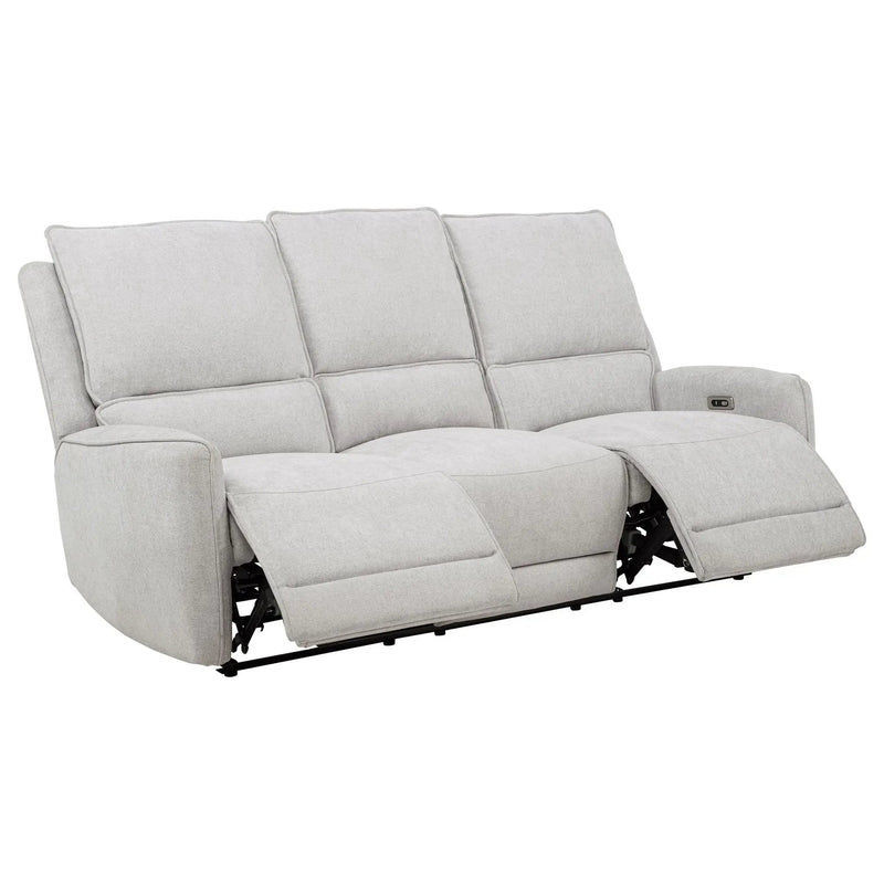 Sylmar 2-piece Chenille Power Reclining Sofa Set Dove Grey by Unique Piece Furniture