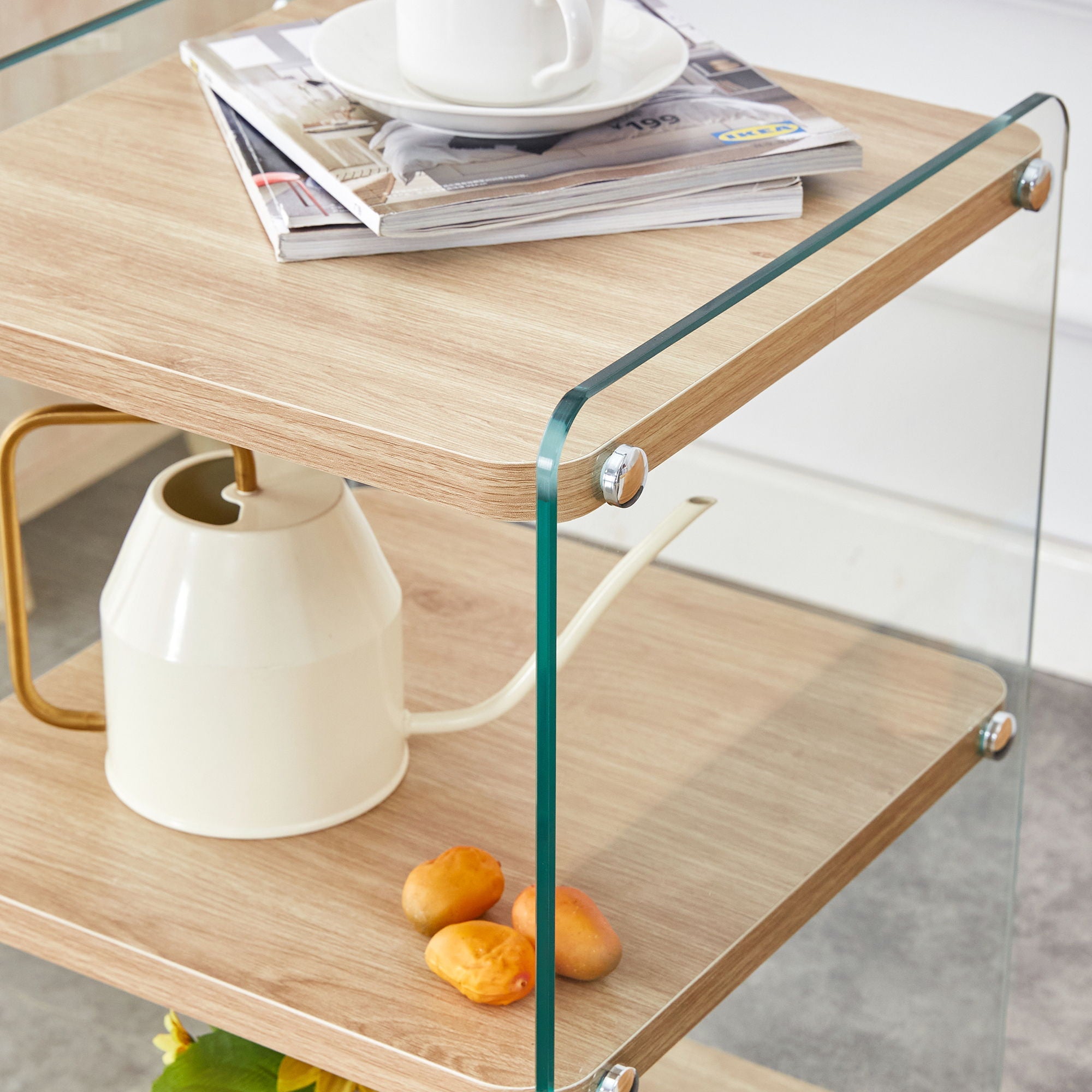 Modern 3 Layer Bedside Cabinet With Storage Function by HouseOfZazla