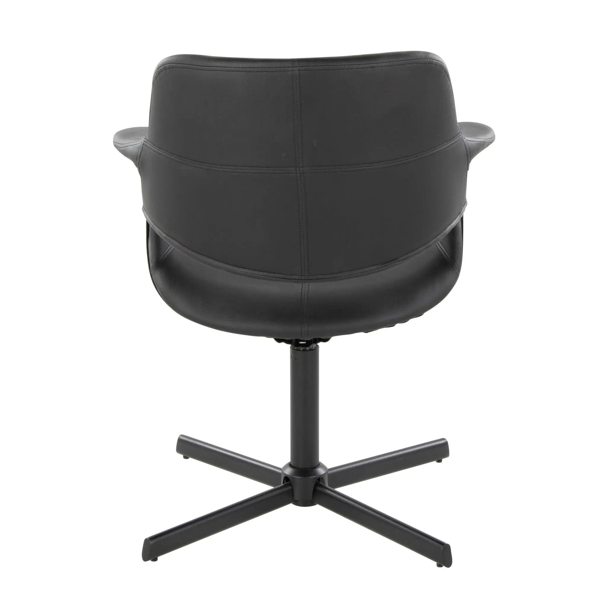 Vintage Flair - Mid-Century Modern Swivel Chair With X - Pedestal - Black by Unique Piece Furniture