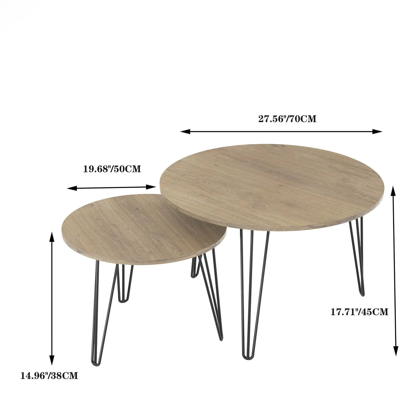 Round Nesting Coffee Table For Living Room (Set of 2) by HouseOfZazla