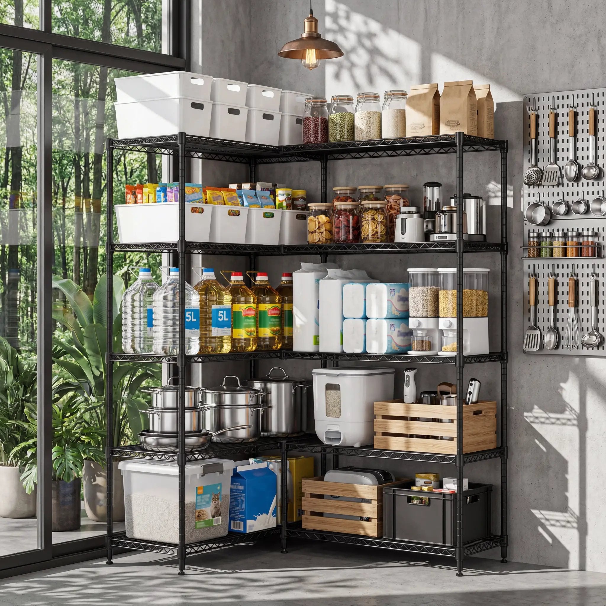 5 Tiers Adjustable Heavy Duty Metal Storage Shelves by HouseOfZazla