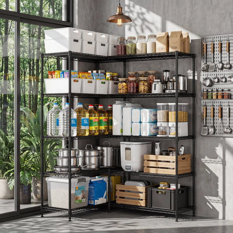 5 Tiers Adjustable Heavy Duty Metal Storage Shelves by HouseOfZazla