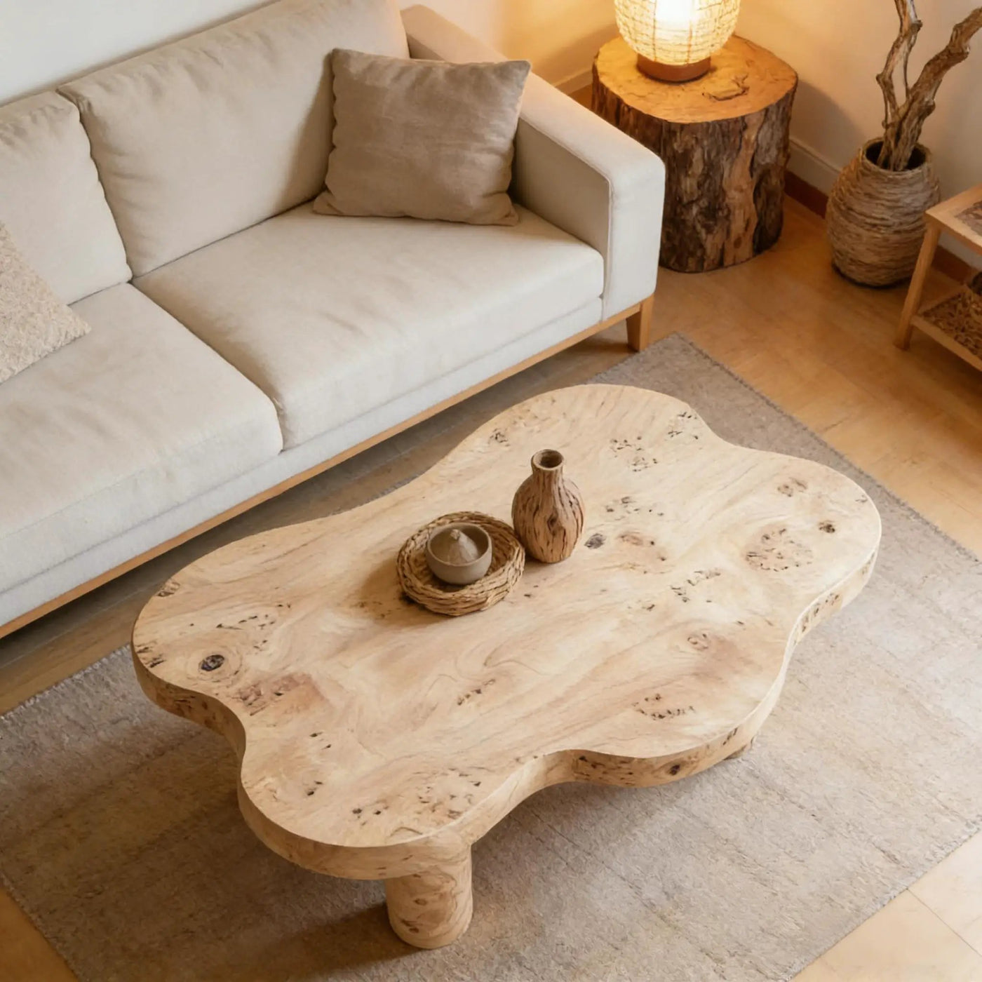 Cloud Shaped Coffee Table With 4 Round Legs by HouseOfZazla
