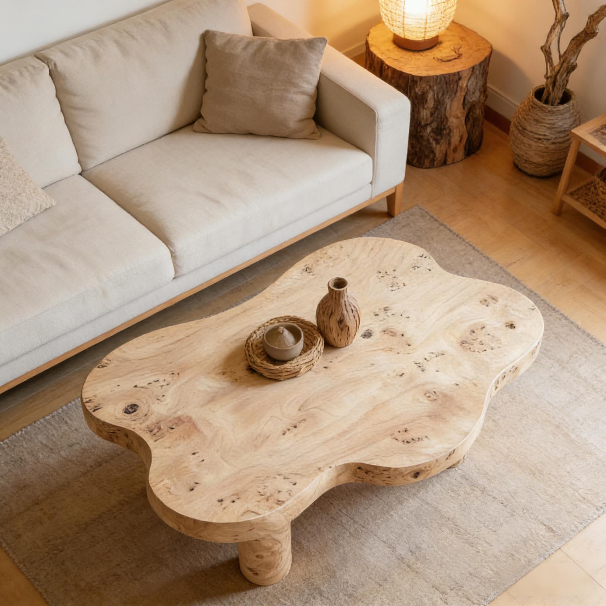Cloud Shaped Coffee Table With 4 Round Legs by HouseOfZazla