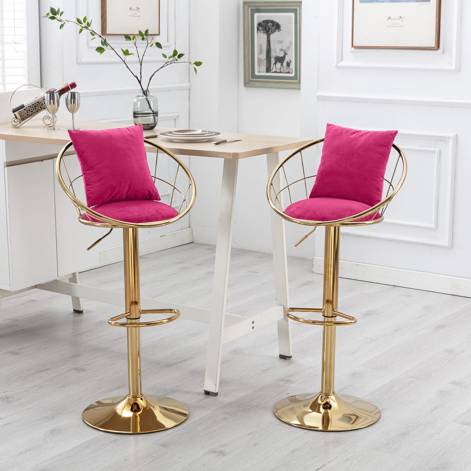 Unique Design Bar Chair, 360 Degree Rotation, Adjustable Height, Suitable For Dining Room And Bar by HouseOfZazla