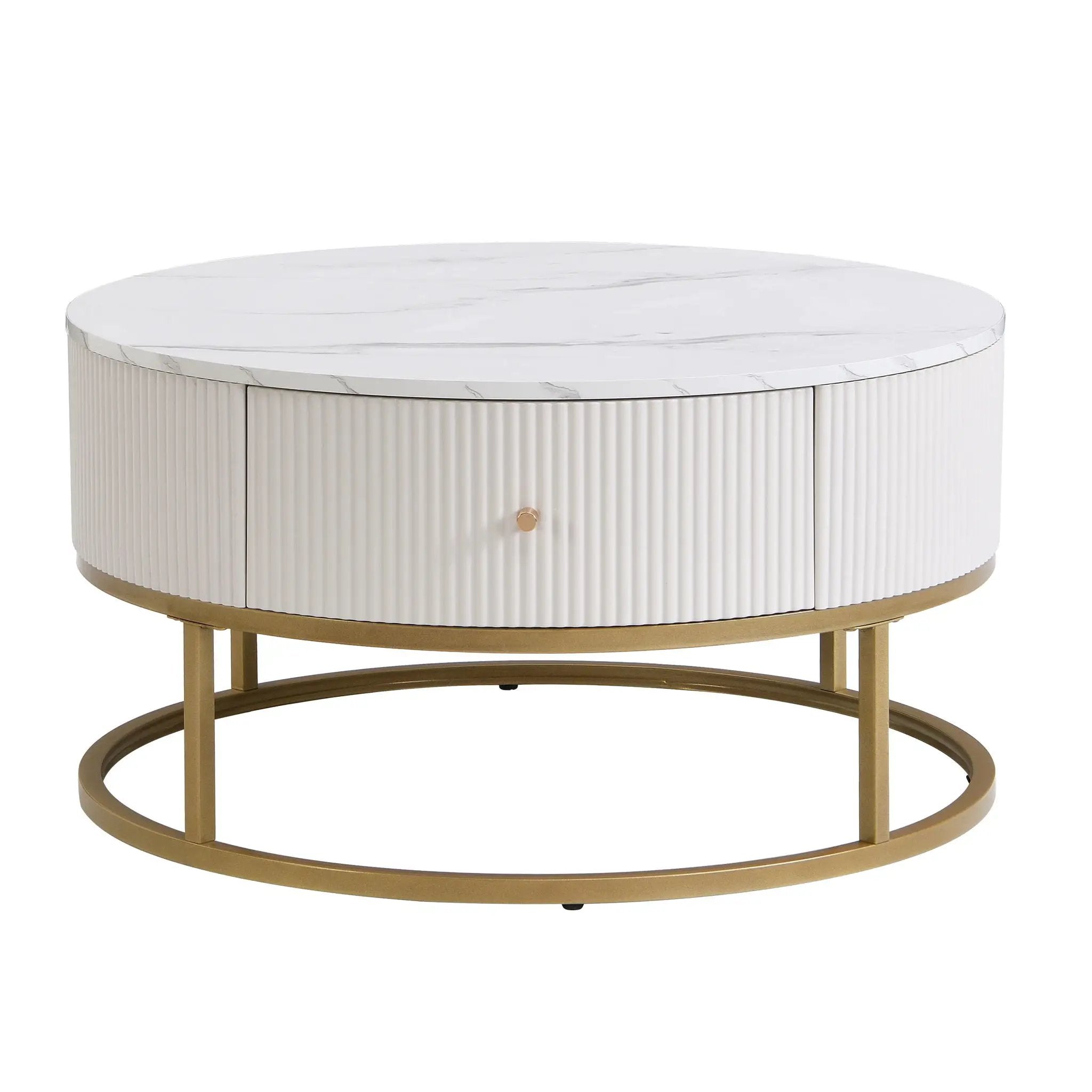 Modern Round Table With Drawers by HouseOfZazla