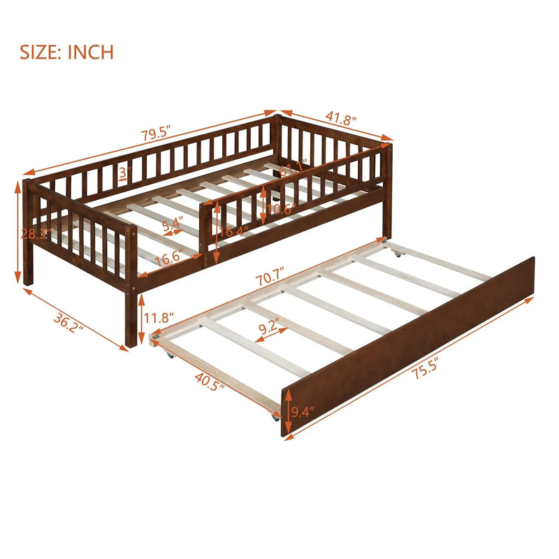 Multi Functional Wooden Daybed Bed by Unique Piece Furniture