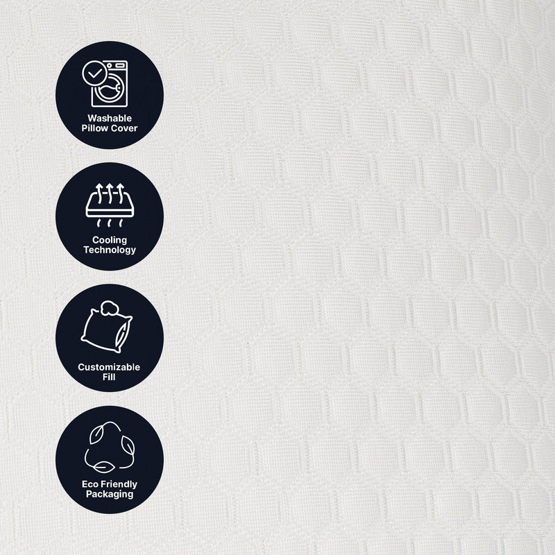 Ghostpillow Shredded - Customizable Soft Fluffy Gel Memory Foam & Siliconized Pillow