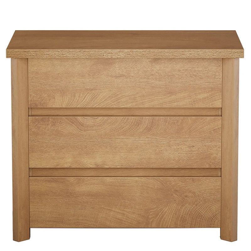 Nightstand With 3 Drawers, Bedside Table, Compact Storage - Brown by HouseOfZazla