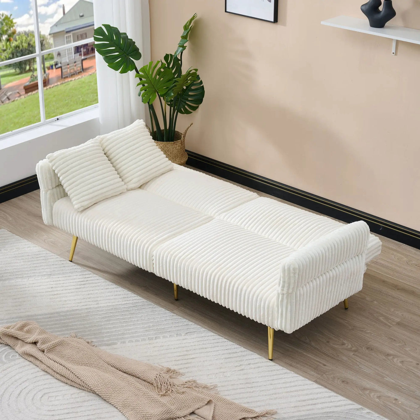 Luxury Foldable Double Sofa Bed With Folding Armrests by HouseOfZazla