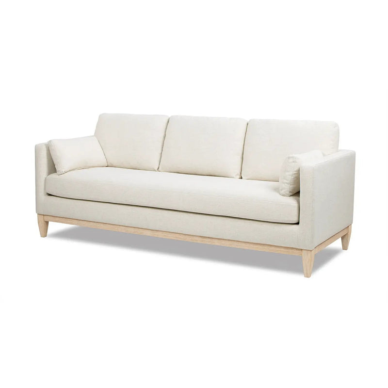 Knox 84' Modern Farmhouse Sofa, Flax White Linen by HouseOfZazla