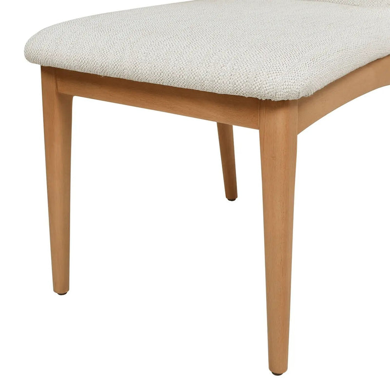 Scandi - Upholstered Dining Chair, Stain Resistant High (Set of 2) - Natural Light Brown / White Pepper by HouseOfZazla