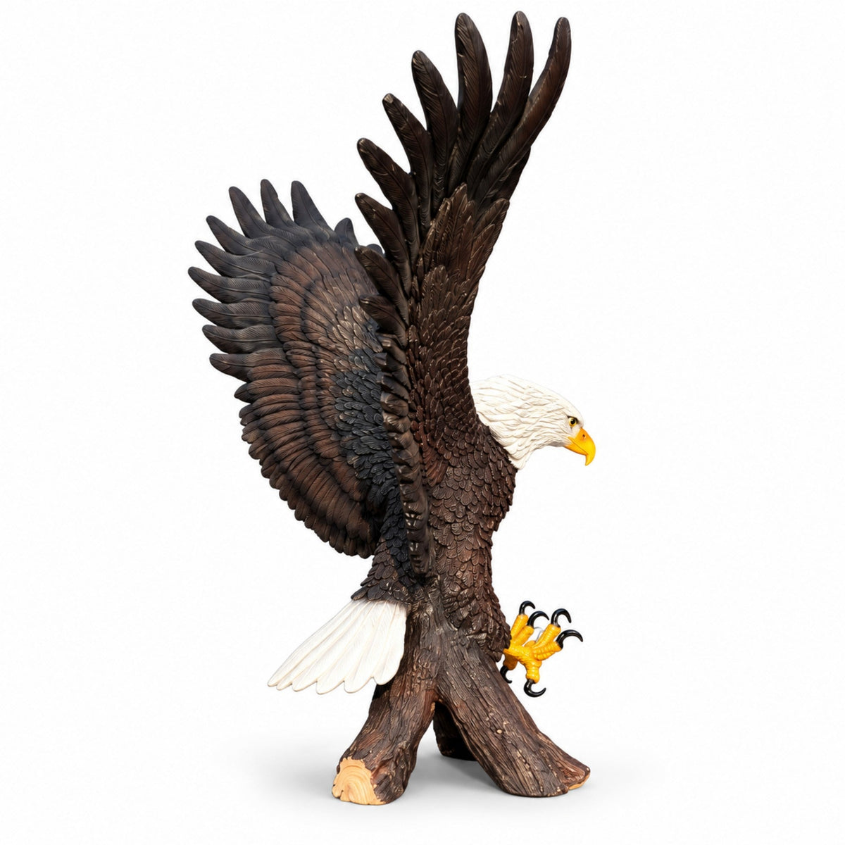 Bald Eagle Garden Statue 24.02 Inch Winged Resin Wildlife Sculpture for Patio Yard Outdoor Decor, photo 9 of 10