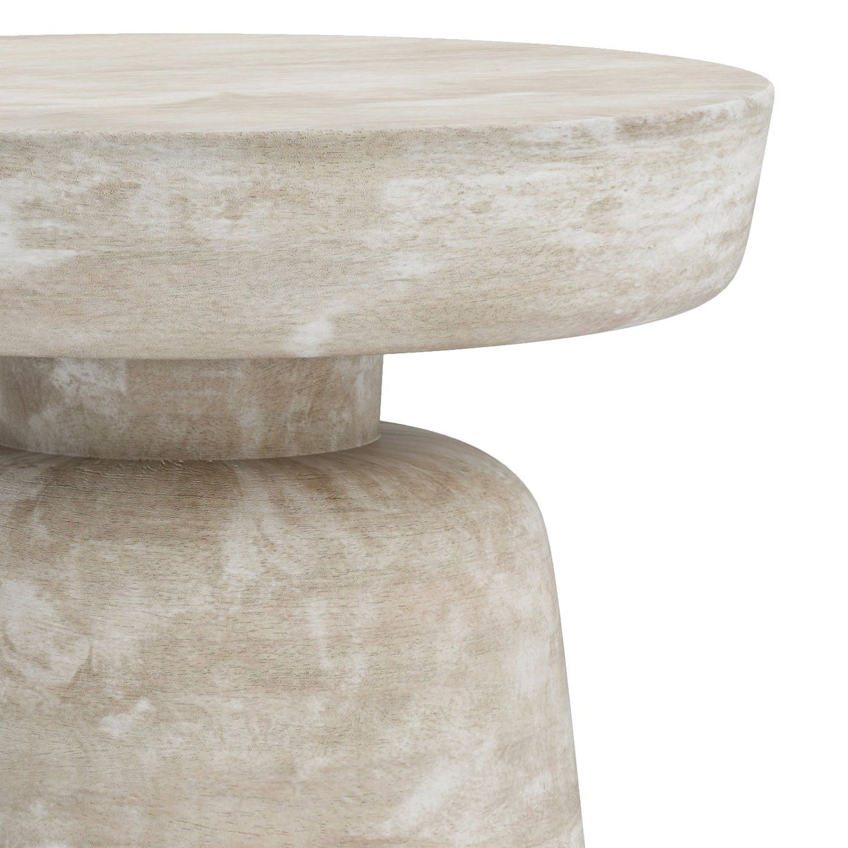 Handcrafted Mango Wood Accent Table with Sculptural Design - Multiple Colors, photo 31 of 35