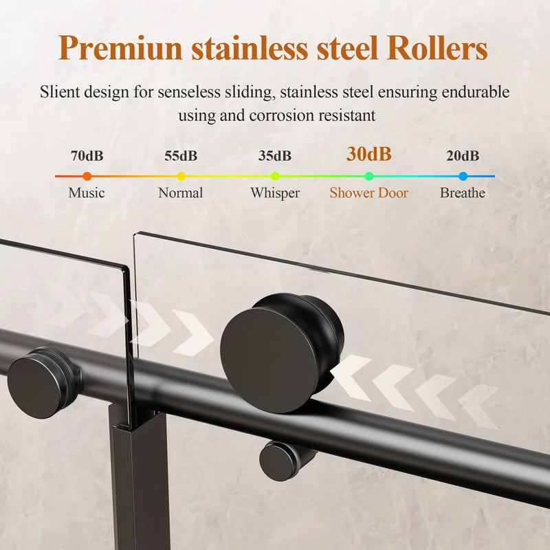 Frameless Single Sliding Shower Door by HouseOfZazla