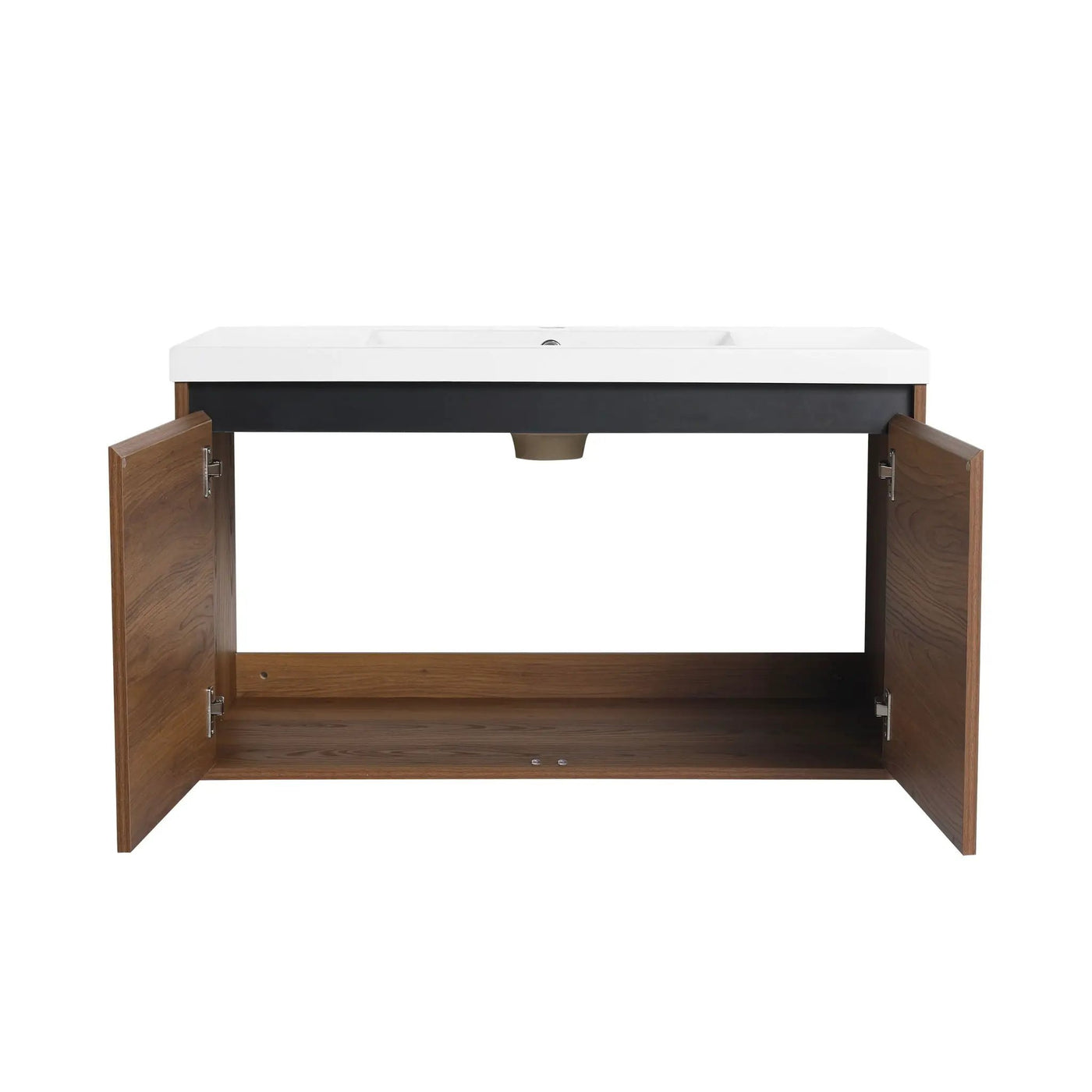 Bathroom Vanity Set With Resin Countertop Sink And 2 Doors, Engineered Wood by HouseOfZazla