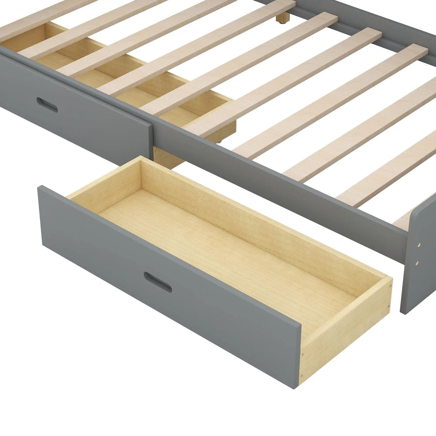 Platform Bed With Storage Headboard, Shelves And 2 Drawers by HouseOfZazla