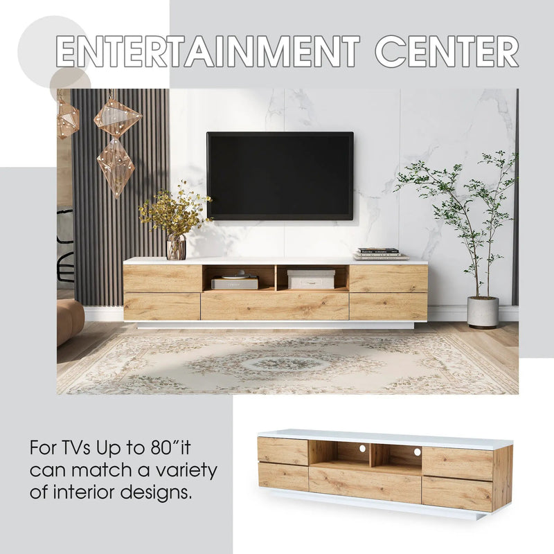 Modern TV stand with Multi-Functional Storage by BLAKHOM