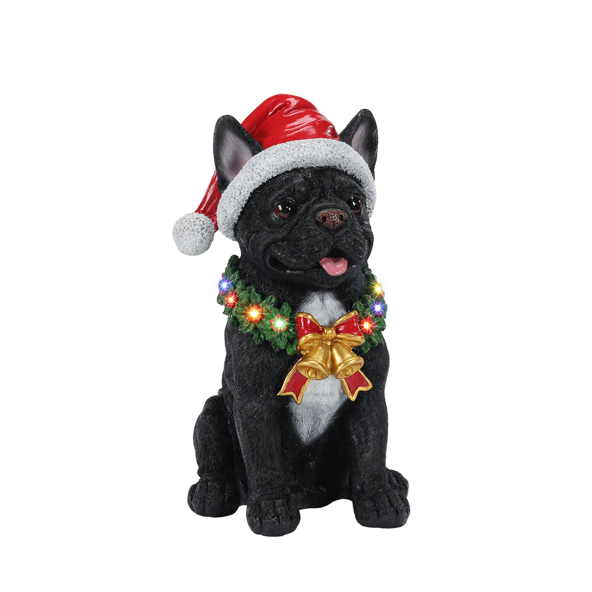 Lighted Christmas French Bulldog Statue, photo 6 of 10