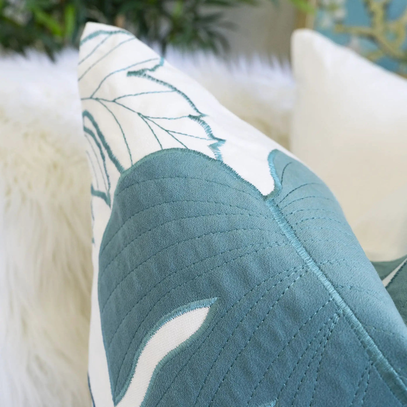 Autumn Vibes Leaf Accent Pillow by HouseOfZazla