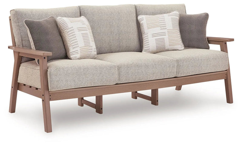 Grover Beach - Sofa With Cushion - Driftwood by Unique Piece Furniture