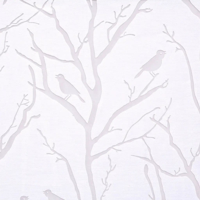 Grommet Top Sheer Bird on Branches Burnout Window Curtain Panel by HouseOfZazla