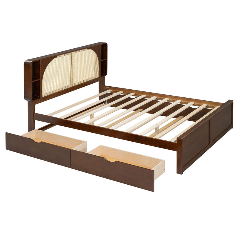 Headboard Bed With 2 Drawers And Trundle by HouseOfZazla