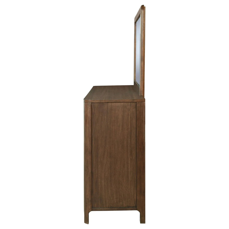 Maderia 8-drawer Dresser and Mirror Walnut by Unique Piece Furniture