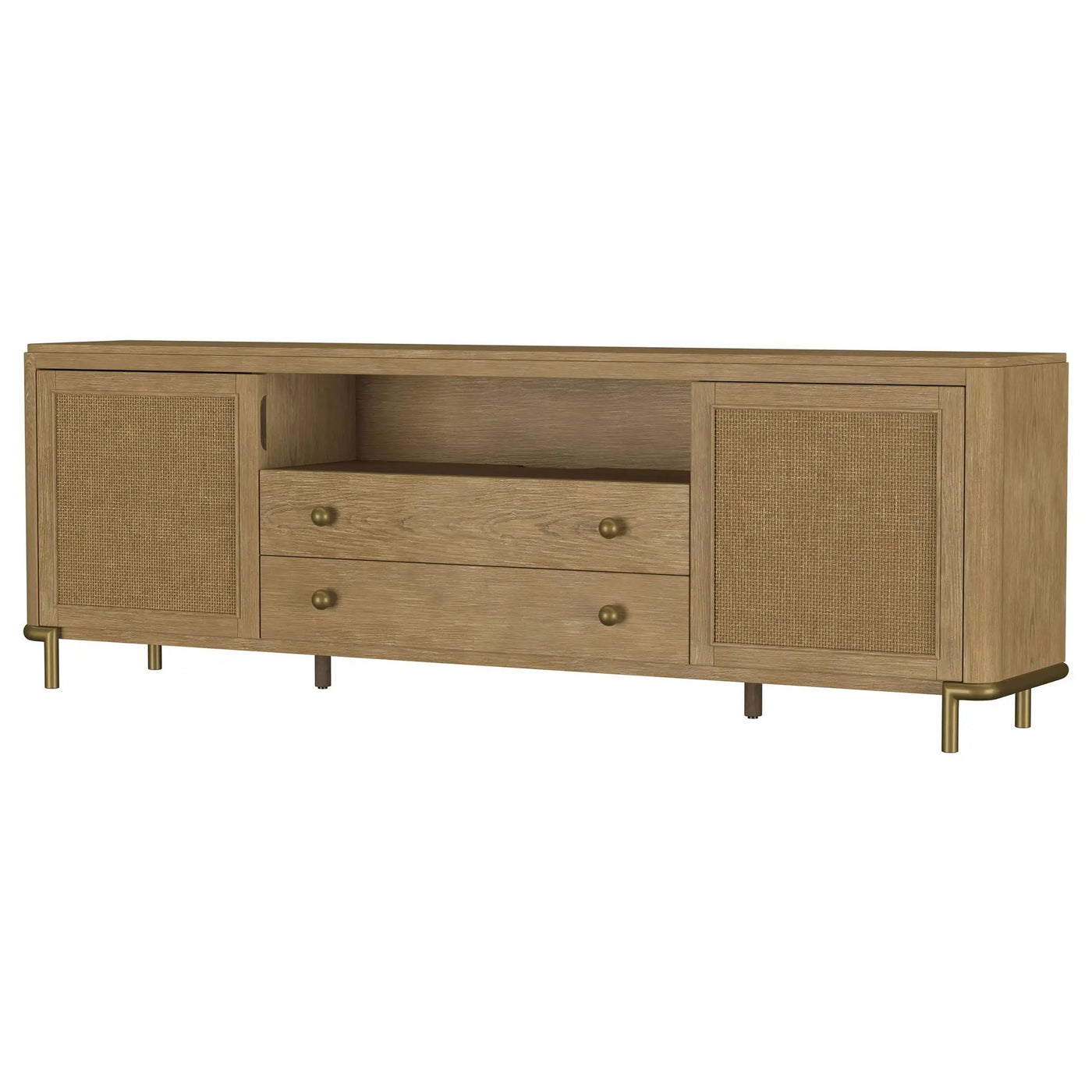 Benson - 2 Door TV Stand With Dual Drawers by HouseOfZazla