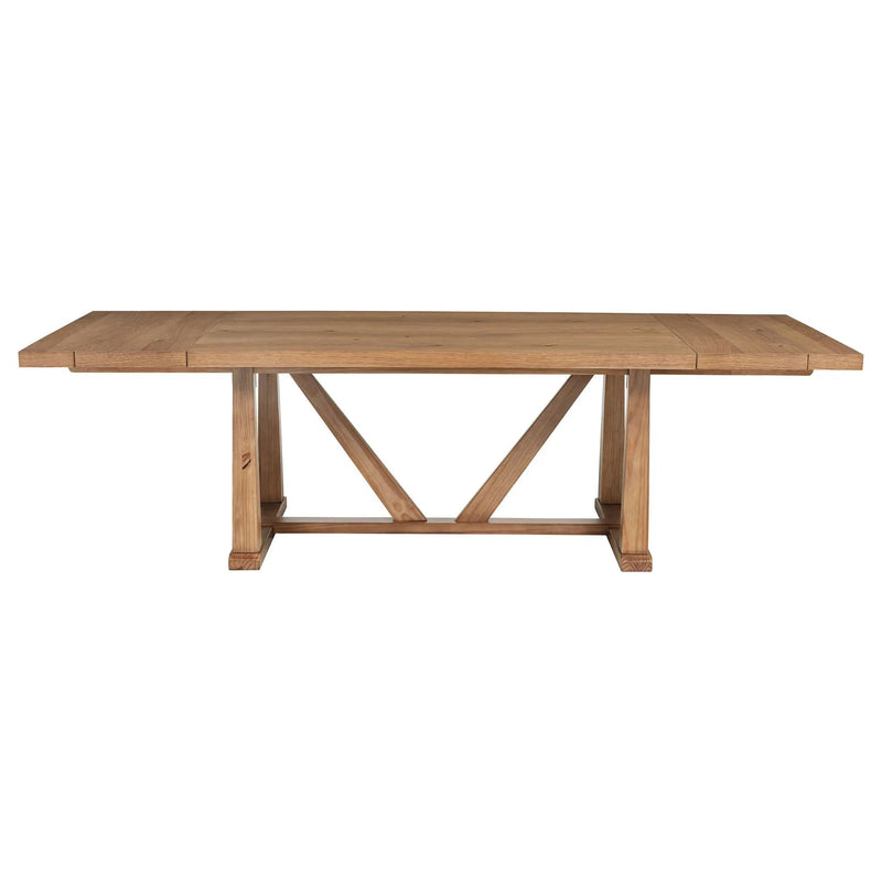 Middleton 106-inch Extension Leaf Dining Table Natural Brown by Unique Piece Furniture