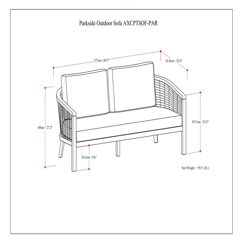 Parkside - Outdoor Sofa - Natural by HouseOfZazla