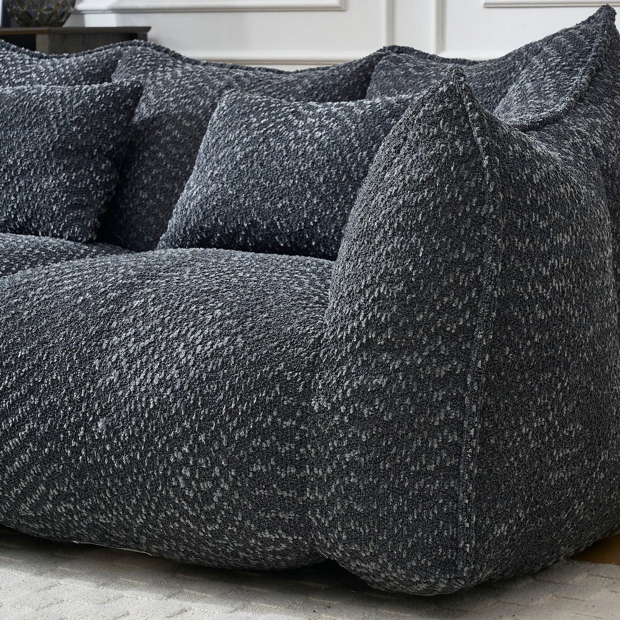 Comfortable Dual Beanbag Chair With High Resilience Foam Core For 2 People by Unique Piece Furniture