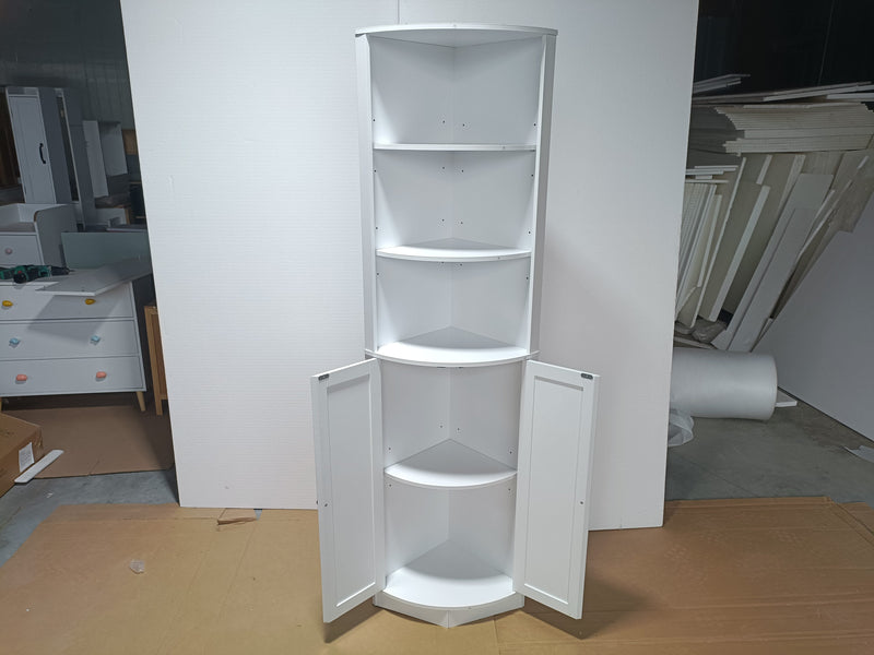 67" Tall Corner Cabinet with 2 Doors and Adjustable Shelves by HouseOfZazla