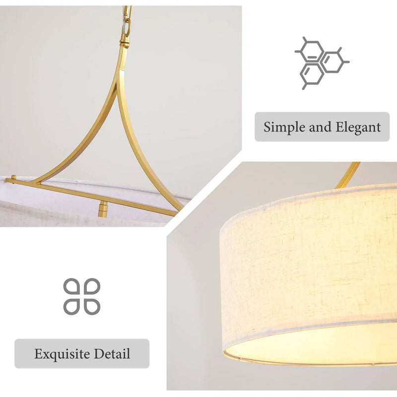 3 Light Drum Pendant Light by HouseOfZazla