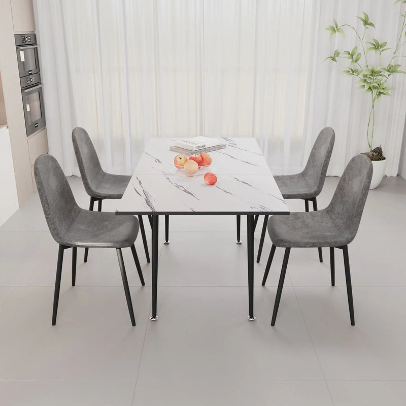 Modern Extendable Dining Table And Chair Set For 2 - 6 People by Unique Piece Furniture