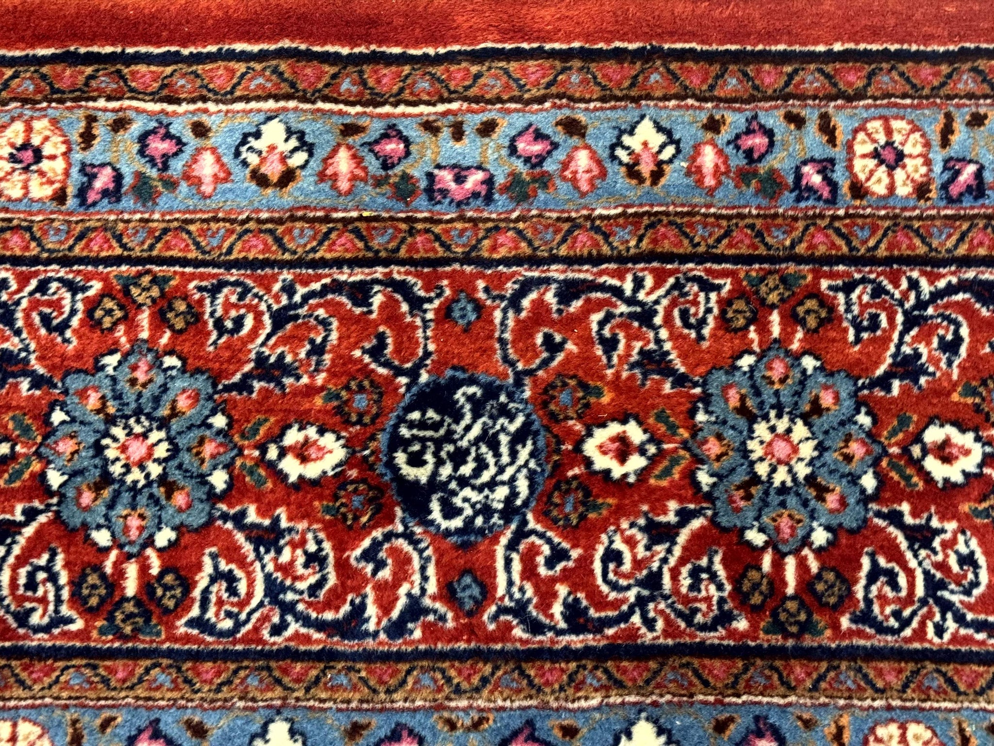 Wonderful Persian Qum Rug 10x13, Panel Design, Fine 260 KPSI, Signed, Red Multicolor by Jewel Rugs