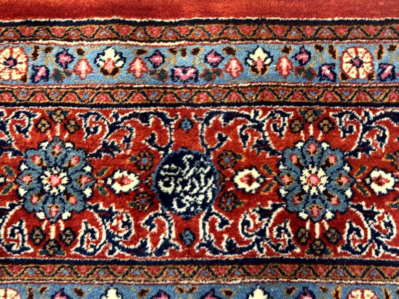 Wonderful Persian Qum Rug 10x13, Panel Design, Fine 260 KPSI, Signed, Red Multicolor by Jewel Rugs