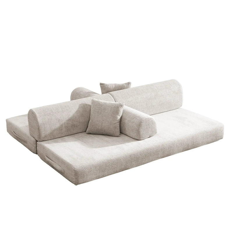 Modern 2 Tone Fabric Convertible Sleeper Sofa Bed by Unique Piece Furniture