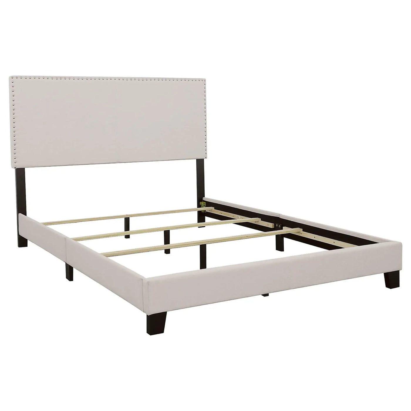 Ivory - Bed With Nailhead Trim by HouseOfZazla