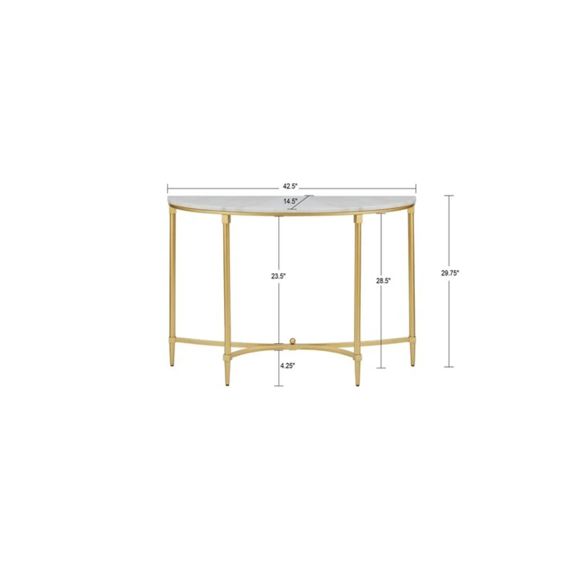 Bordeaux - Console Table - White / Gold by HouseOfZazla