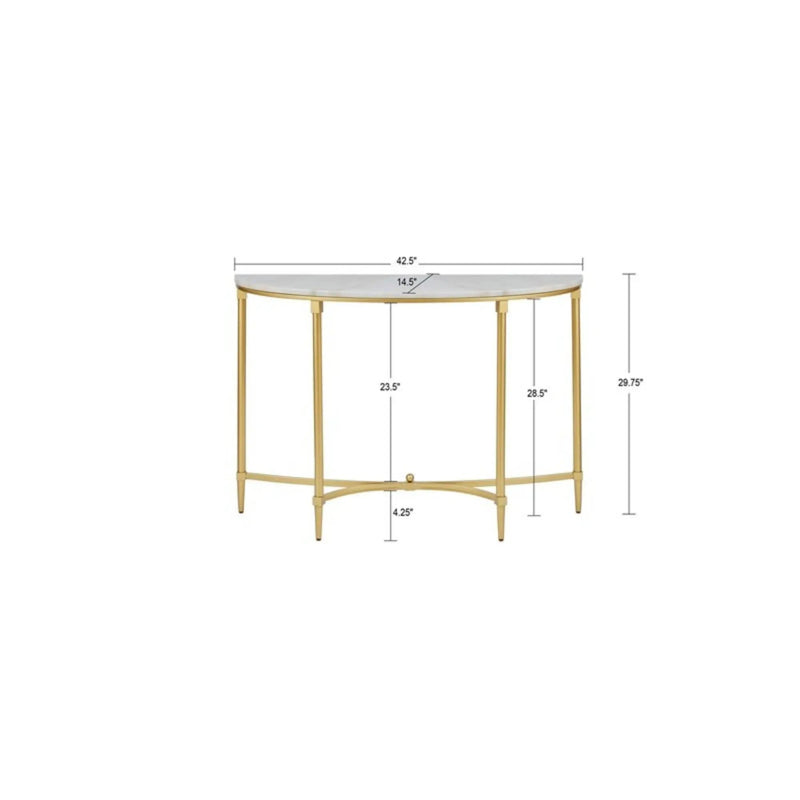 Bordeaux - Console Table - White / Gold by HouseOfZazla