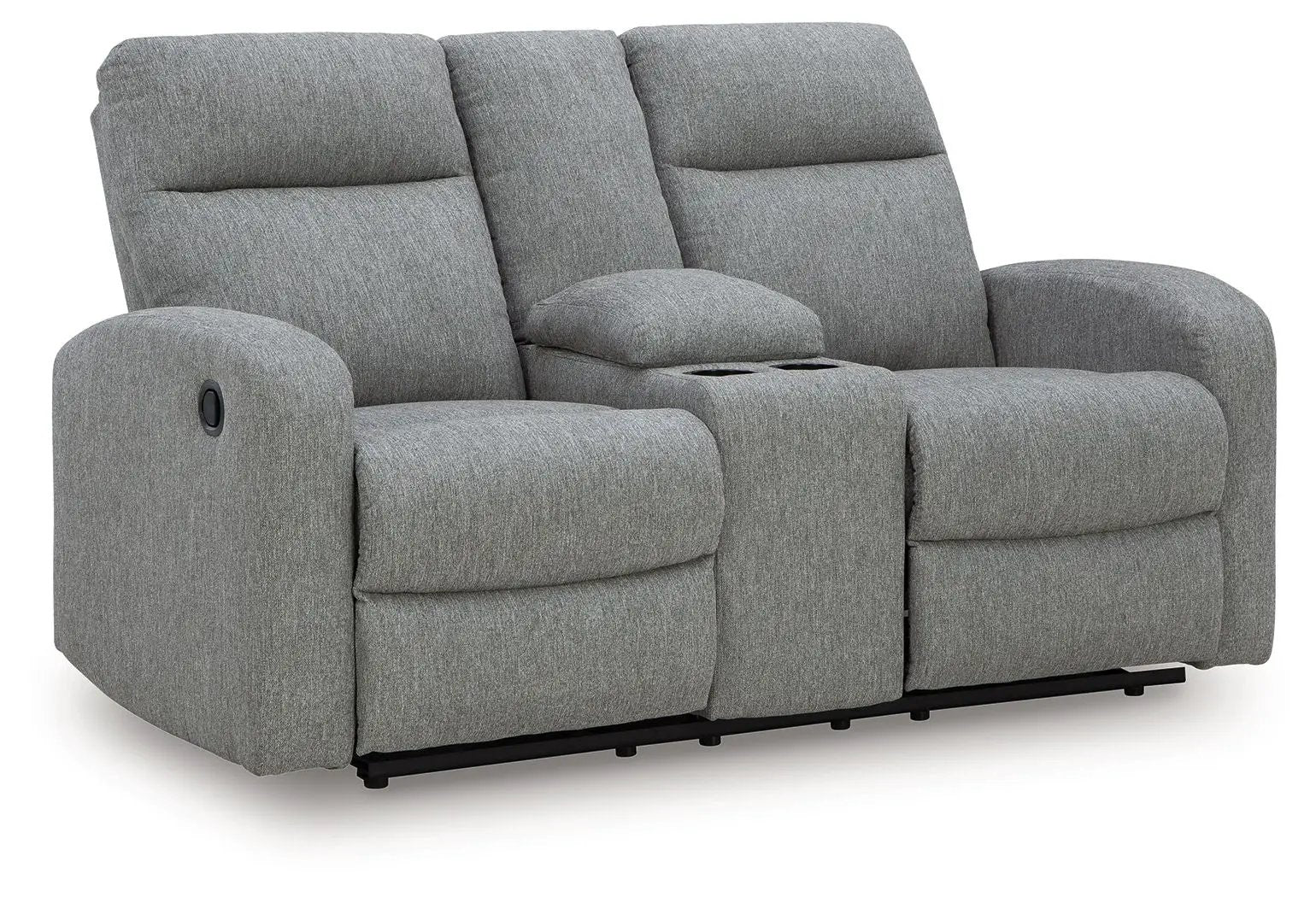 Gauntlet - Double Recline Loveseat With Console - Sterling by Unique Piece Furniture