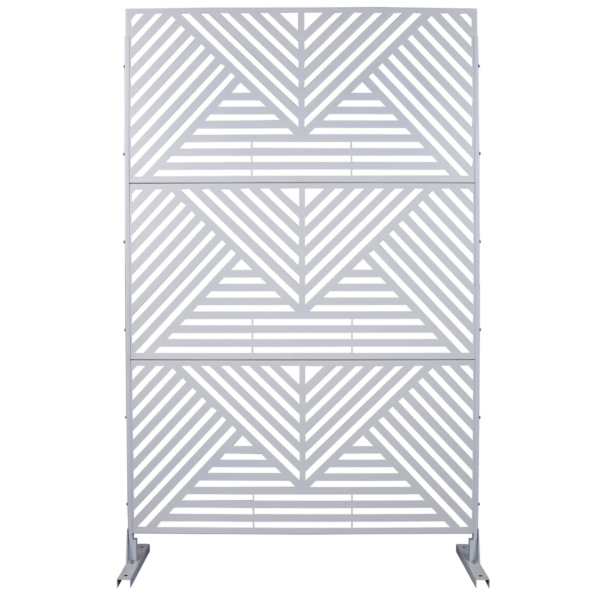 Freestanding Metal Privacy Screen Room Divider - Durable Steel, 48" x 16" x 76"