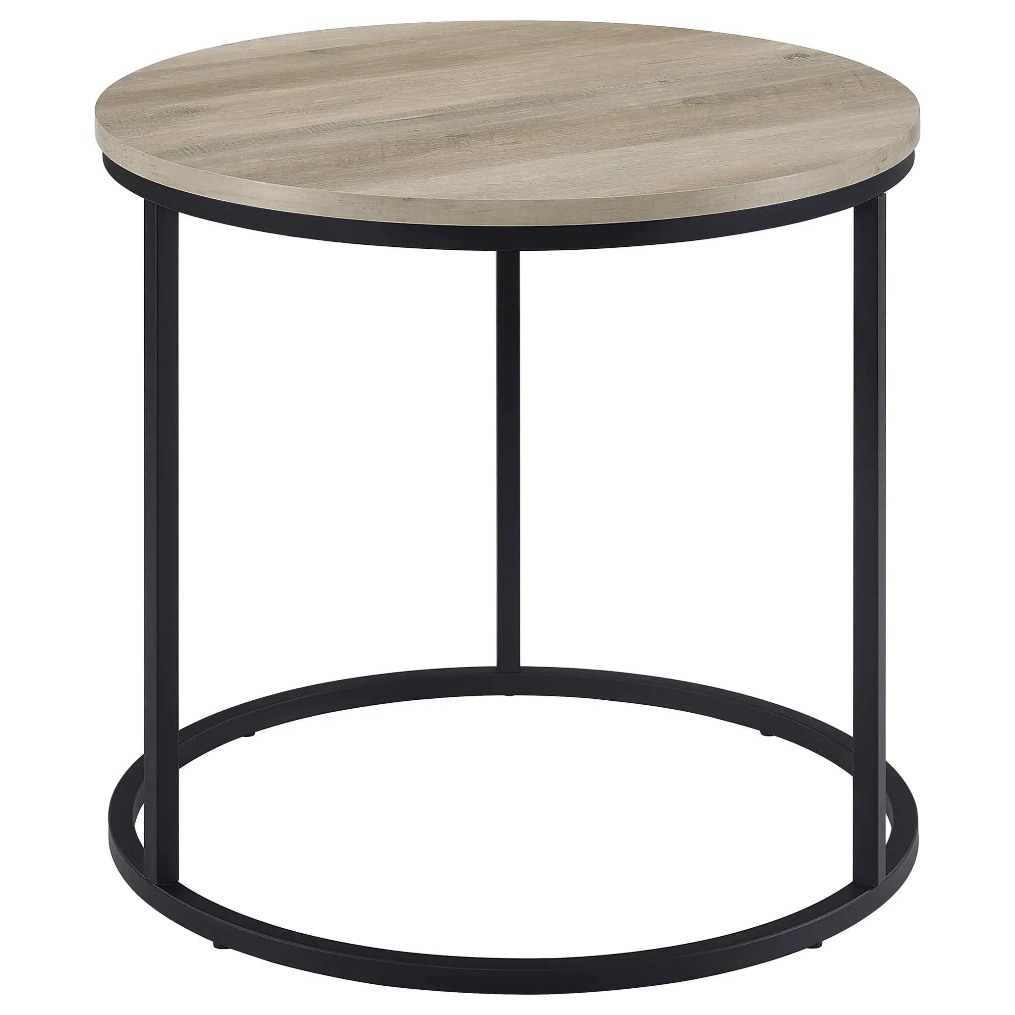 Lainey Round Occasional Side End Table Distressed Pine by Unique Piece Furniture