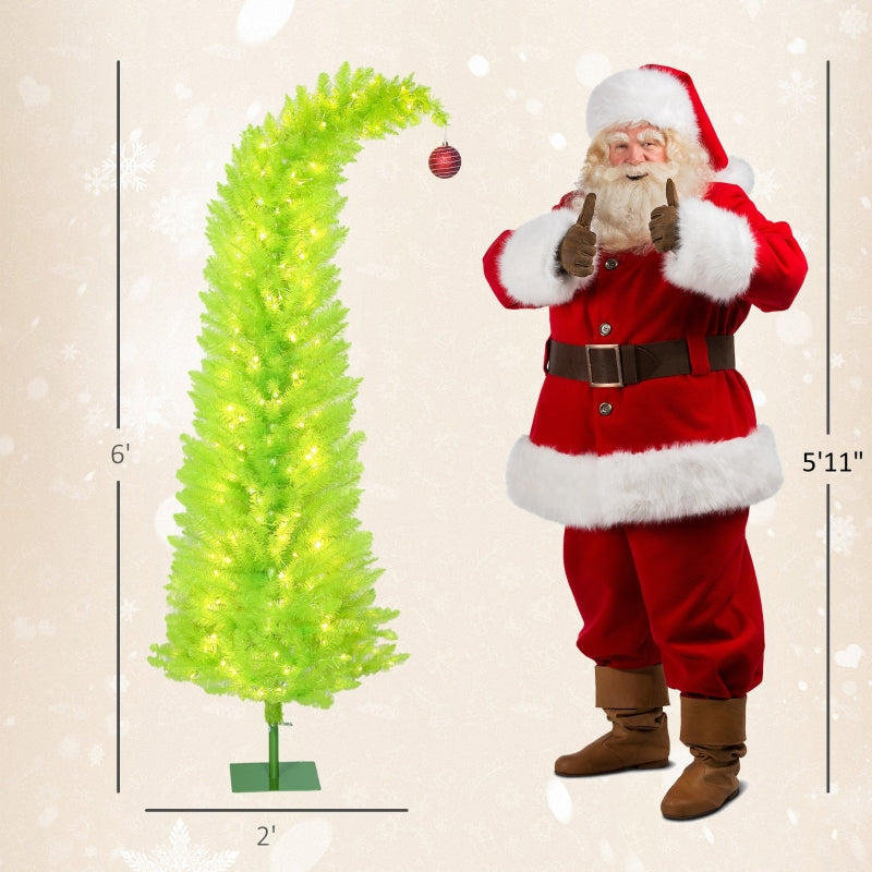 72 INCH Whimsical Christmas Tree, Pencil Xmas Tree with, photo 8 of 8