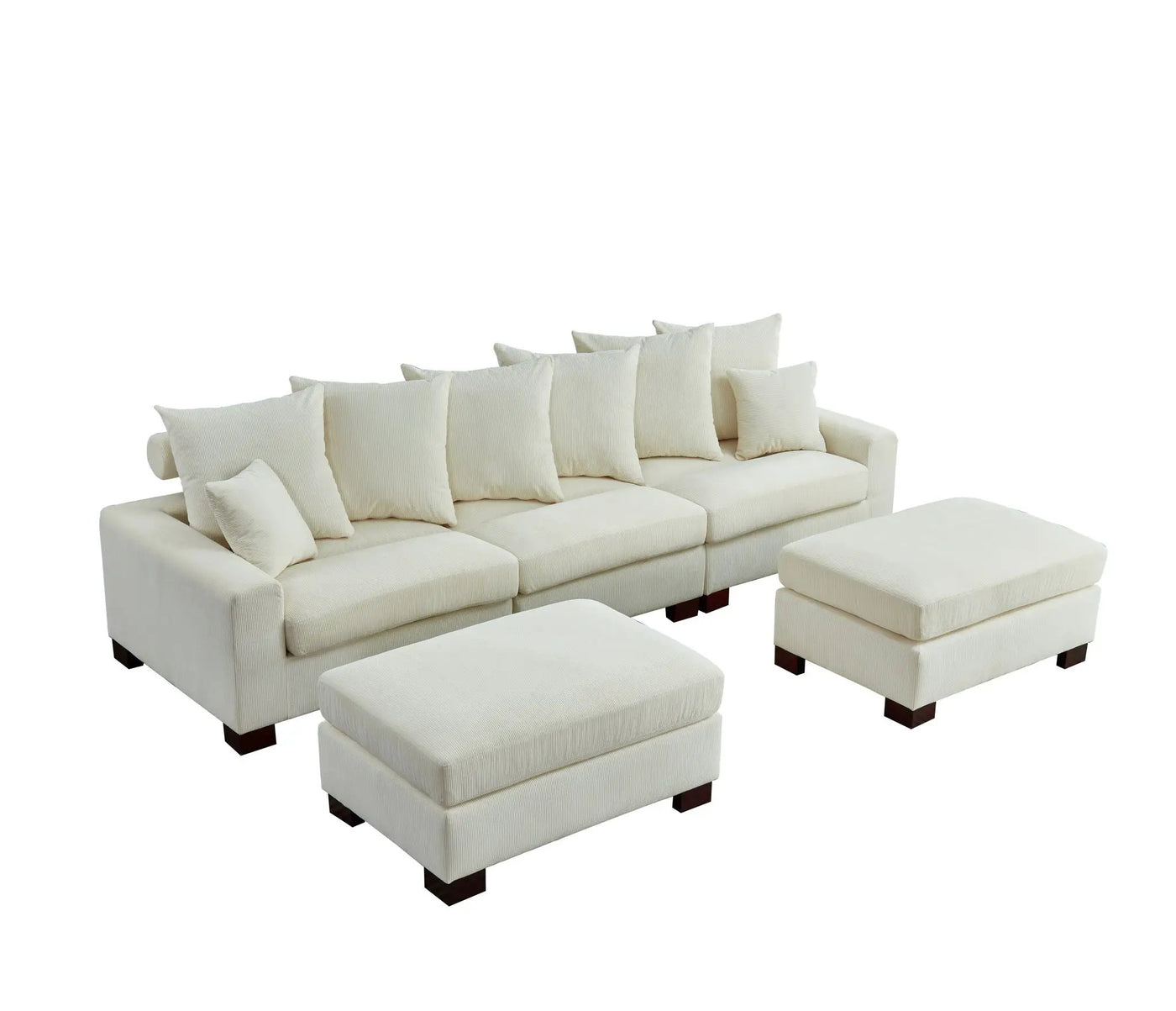 5 Seater Oversized Convertible L & U Shaped Couch by HouseOfZazla