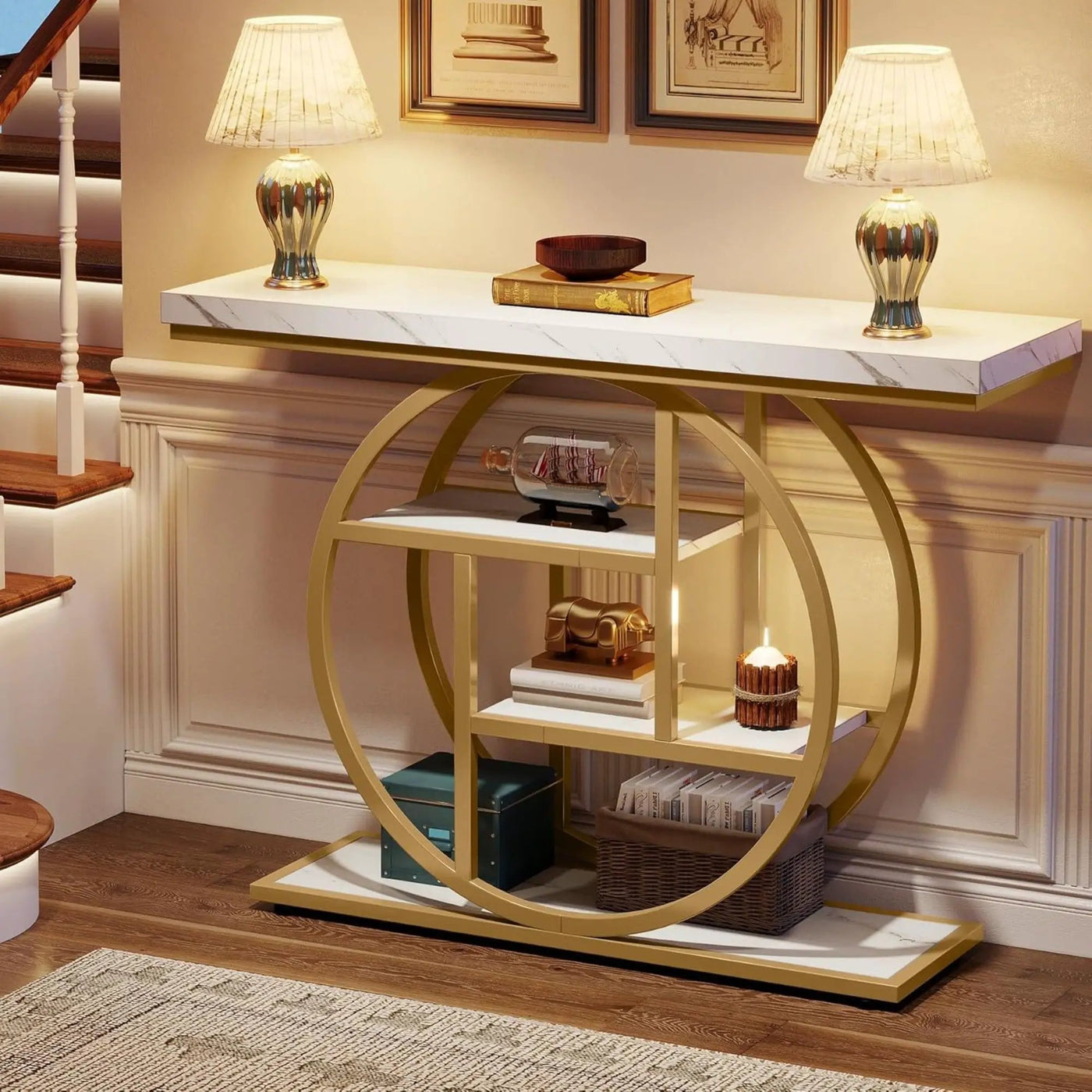 Console Table With 4 Tier Design For Living Hallway by HouseOfZazla