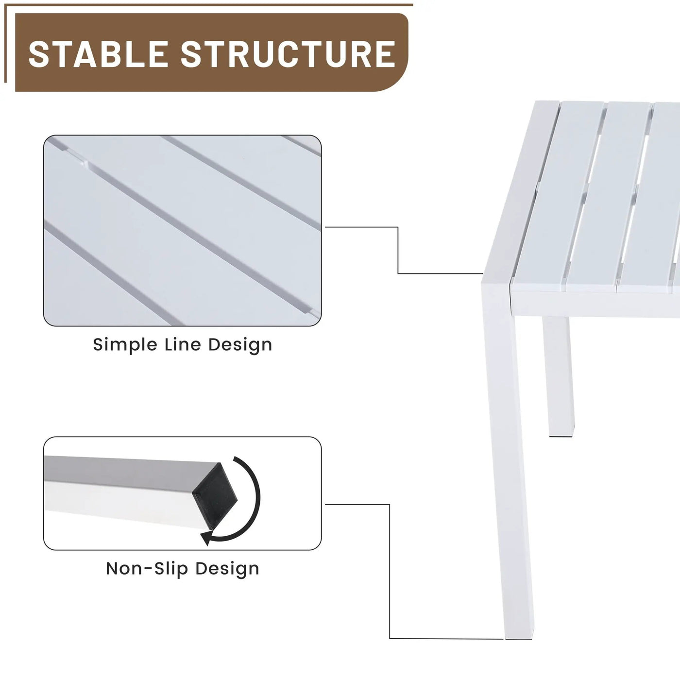 4 Piece Set Of Modern Striped Color- Blocking Single Chairs With Long Table by HouseOfZazla